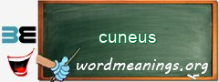 WordMeaning blackboard for cuneus